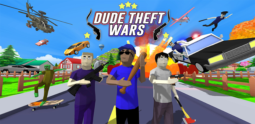 Dude Theft Wars FPS Open world 0.9.0.9f6 [MOD Menu APK][God Mode][Infinite Ammo][One Hit Kill][No Recoil][High Range] & More