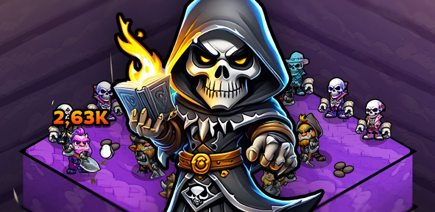 Necro Hell Miner: Idle RPG 2.95 MOD Menu APK | Damage Multiplier, Gems, Skill Points, Auto Skip Floor, Auto Completed Tasks & More
